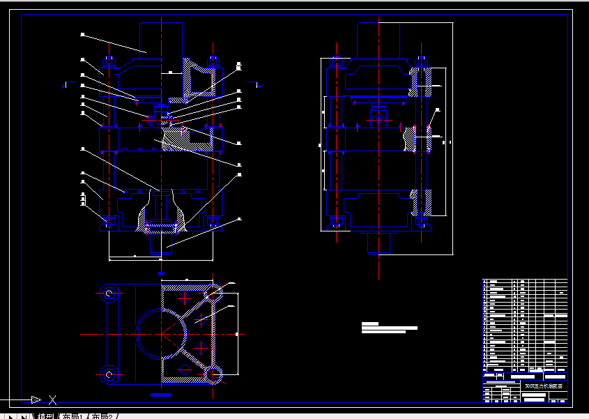 B415-300吨水泥制品压力机设计