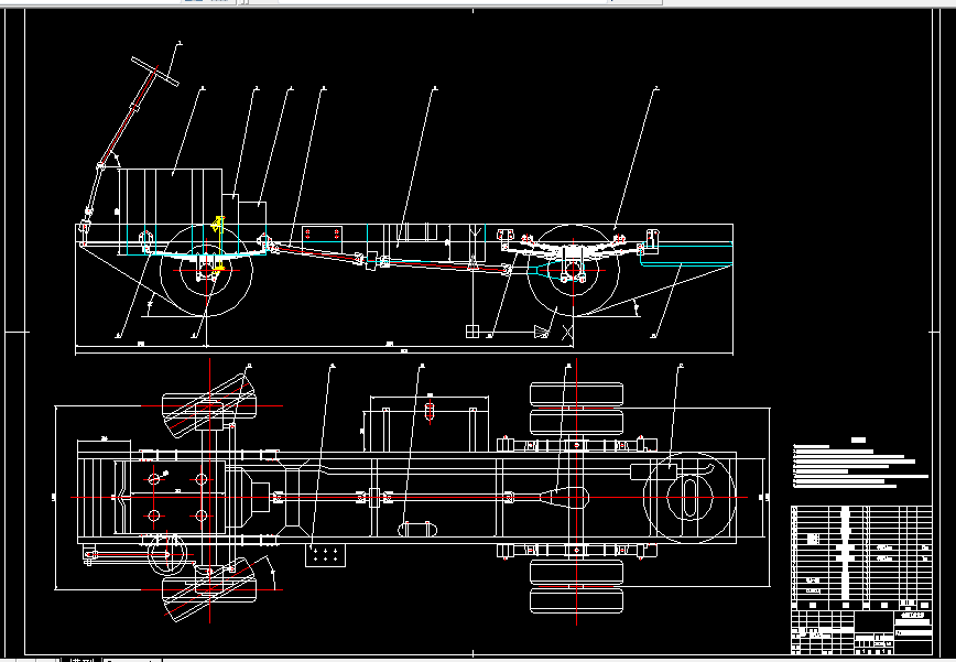 B453-1032货车底盘总布置设计