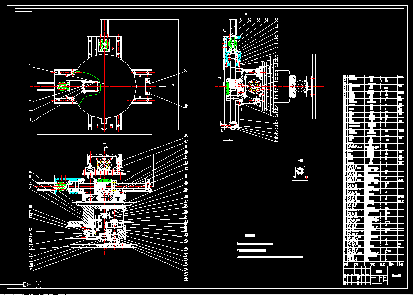 B581-数控滚齿机轴向进给、径向进给部件及滚刀架回转运动部件设计