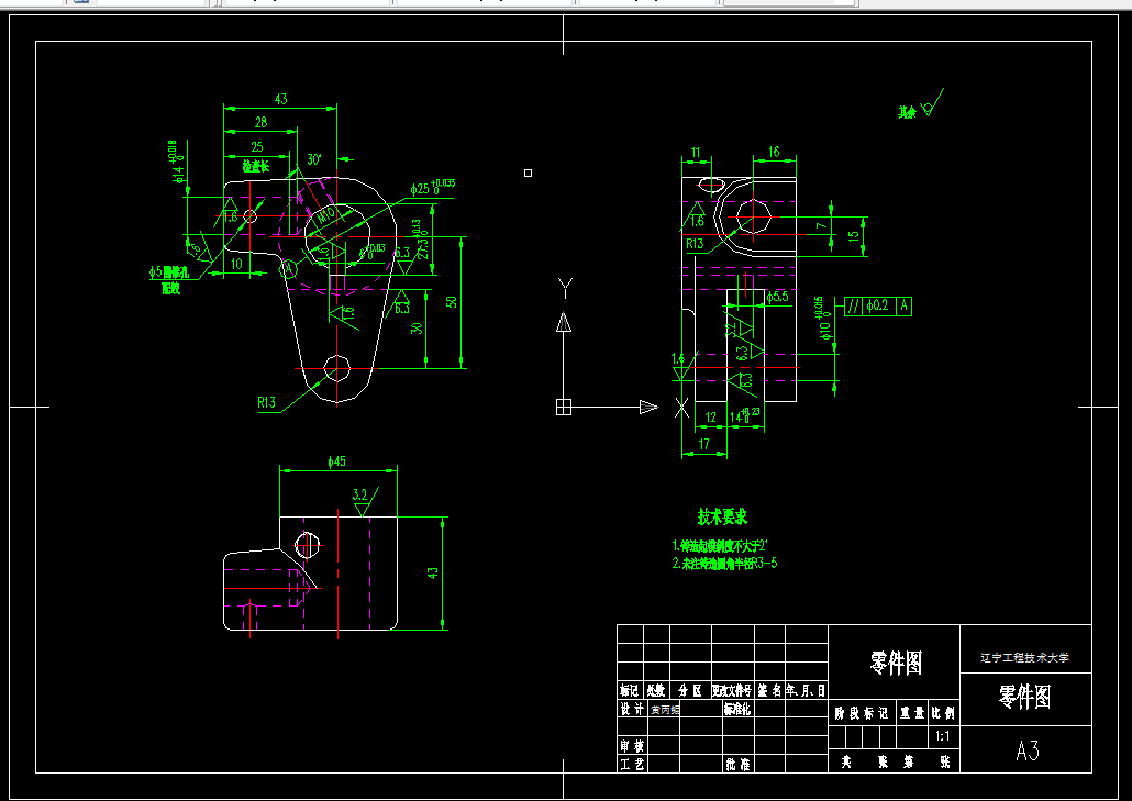 Y038-CA6140车床手柄座[831015]工艺及铣45mm凸台端面夹具设计