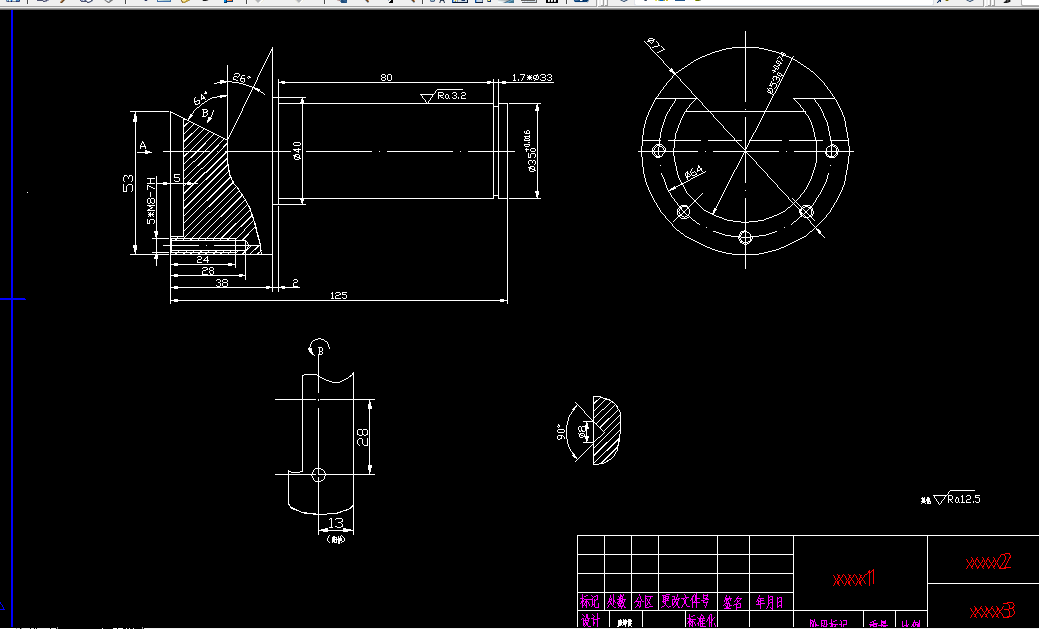 B782-芯轴加工工艺及钻5-M8-7H孔夹具设计