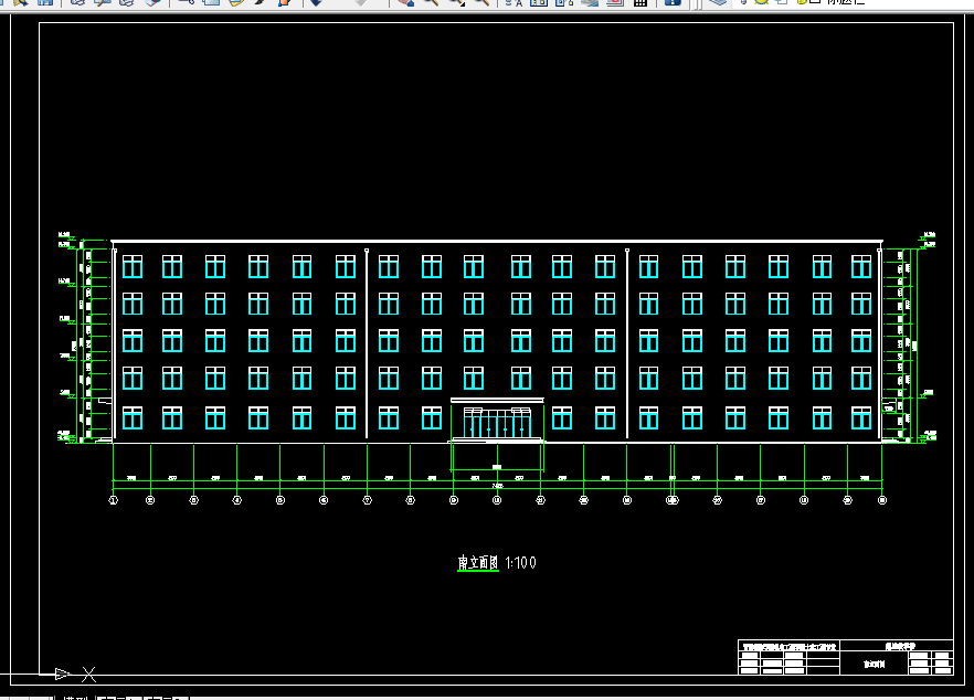B785-青岛市五层高校教学楼设计6300平米