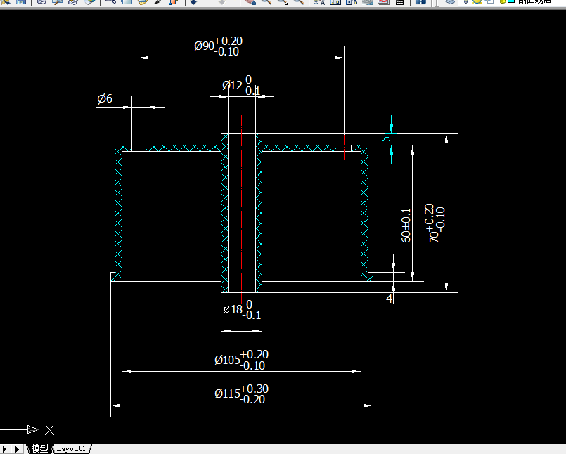 B831-塑料端盖塑料模具设计[A=115材质PP]