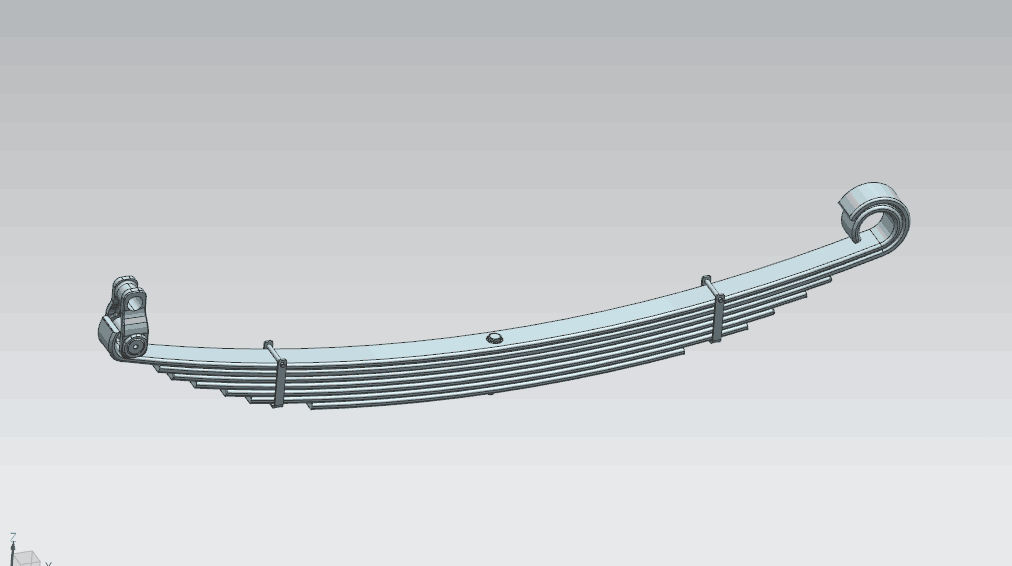 B968-轻型载货汽车后悬架钢板弹簧设计[含Catia三维图]