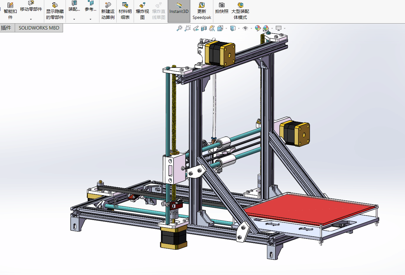B988-单喷头3D巧克力打印机设计[含SW三维图]