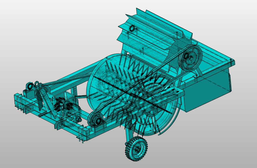 B1000-凸轮滚筒式残膜回收机的设计[含SW三维图]