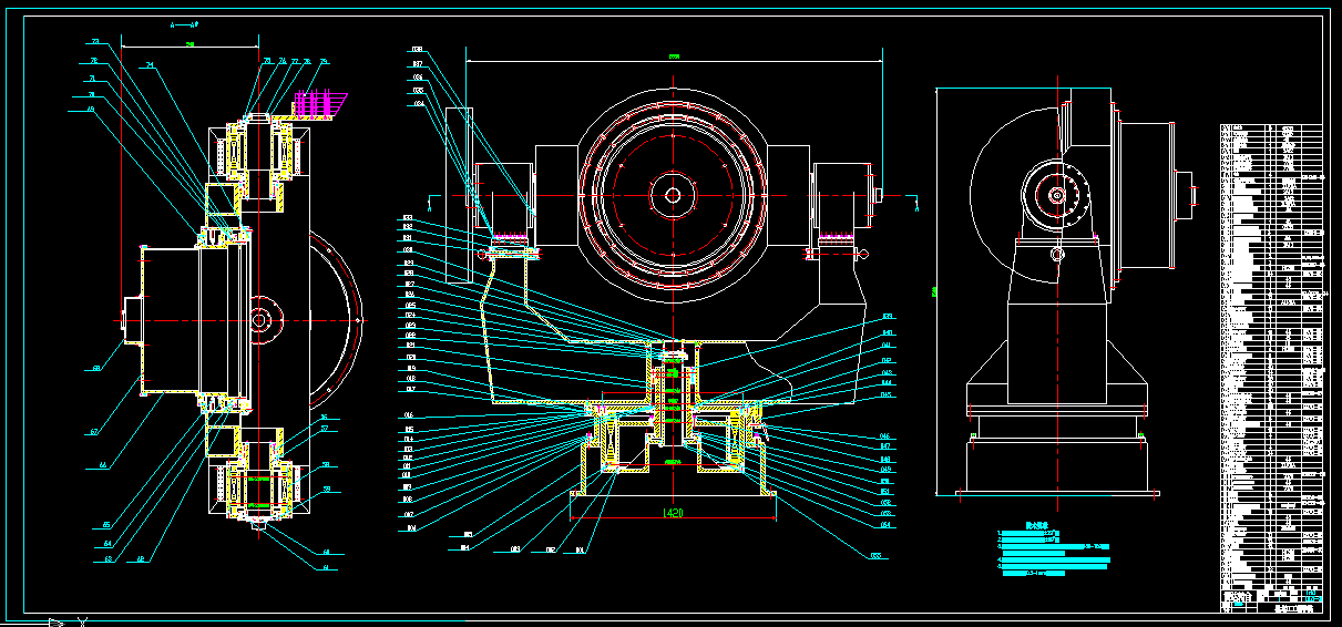 C001-三轴雷达仿真转台机械结构设计