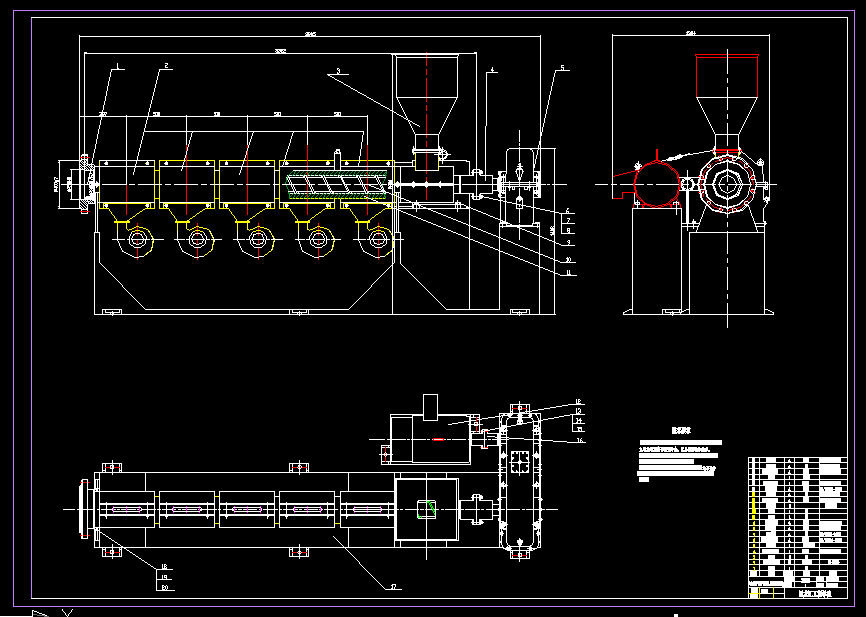 C042-单螺杆挤出机构设计