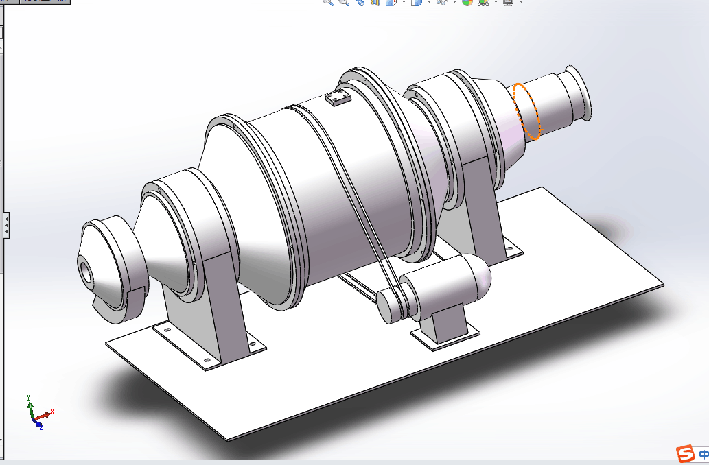 C403-溢流型球磨机机械系统设计[含SW三维图]
