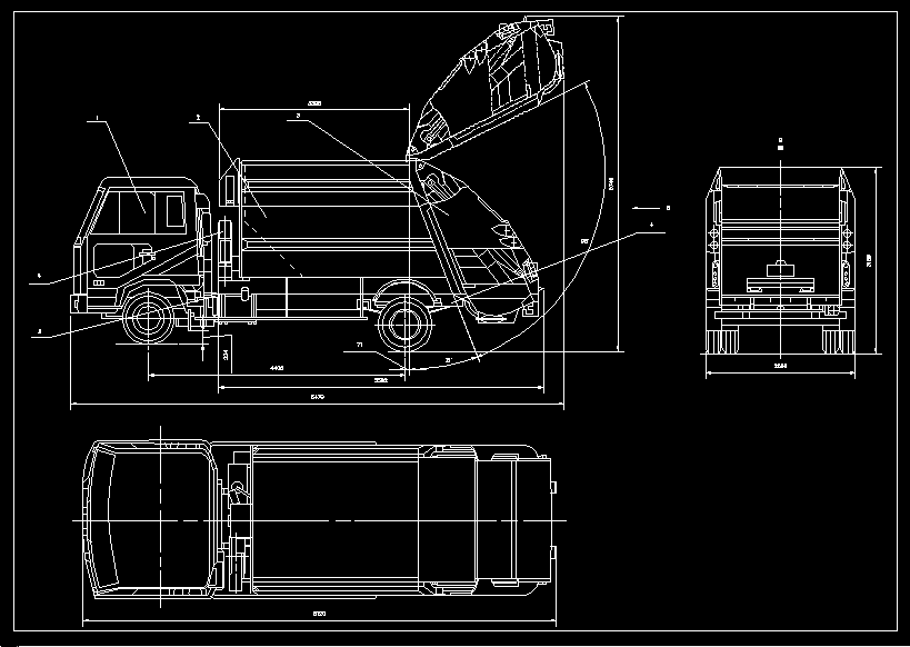C436-全密封压缩式环保垃圾车结构设计
