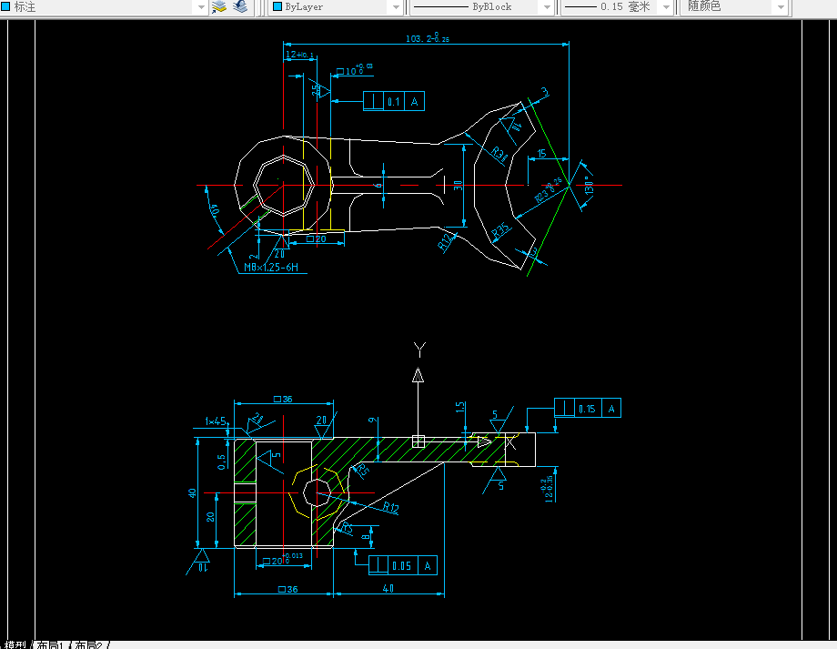 T371-叉杆的加工工艺及钻M8螺纹孔夹具设计