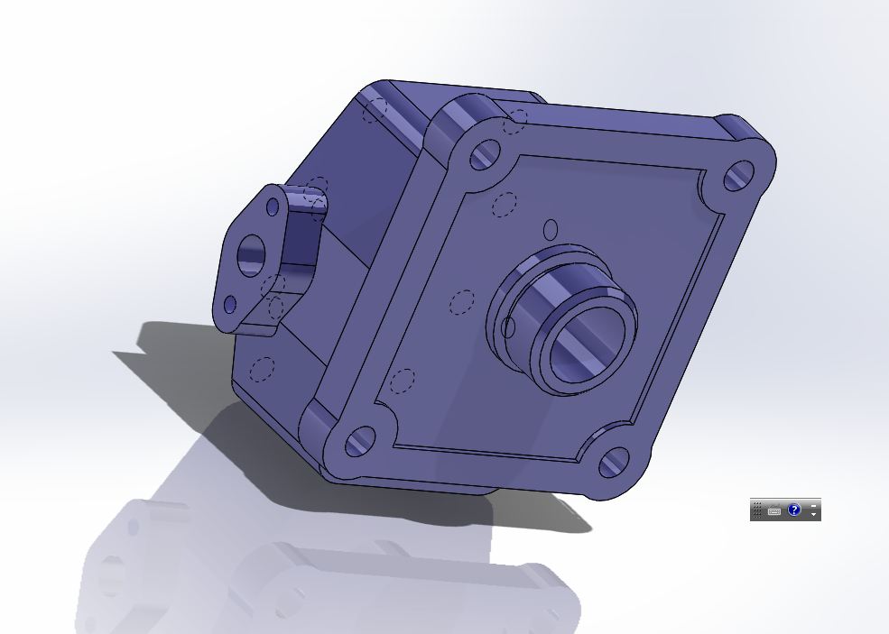 KS259-A型齿轮油泵泵体进出油口端面螺纹底孔8×M8钻夹具3D设计[含SW三维图]