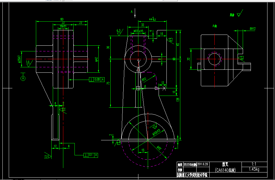 U182-CA6140车床拨叉[831002]工艺及叉口铣断夹具设计