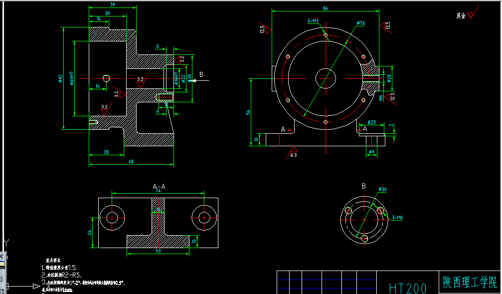 V203-泵体的加工工艺及钻6-M3螺纹孔夹具设计