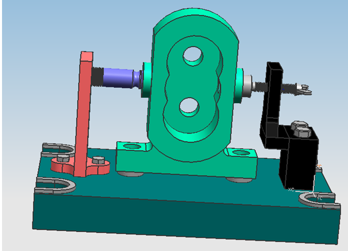 V107-齿轮泵体零件工艺及铣床夹具的虚拟设计及运动仿真[2套夹具含GU三维图]