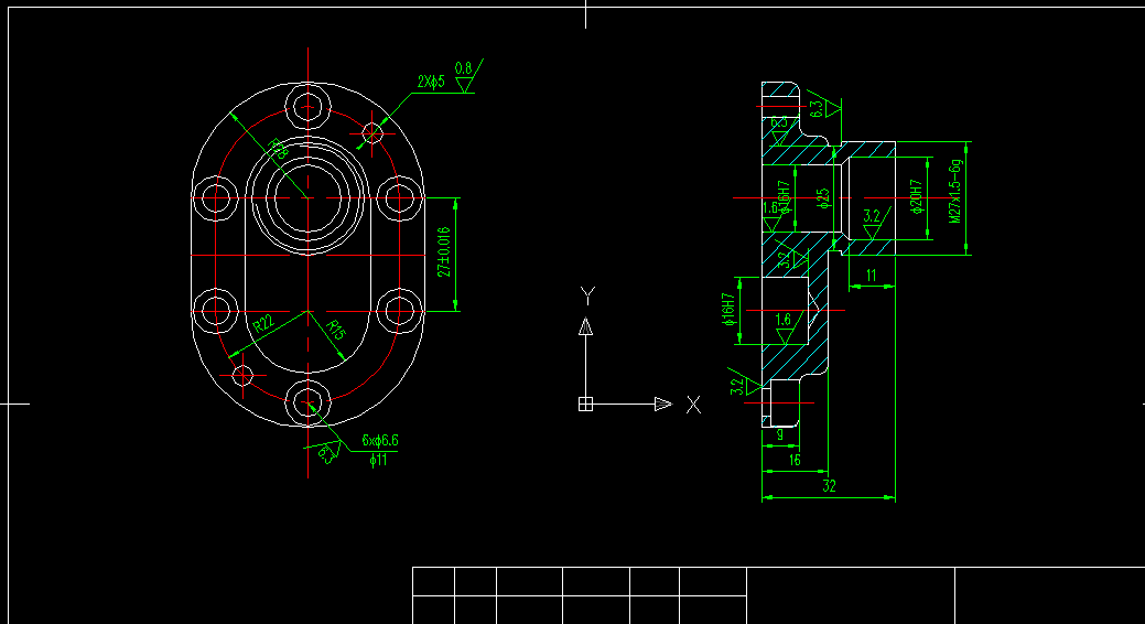 N080-端盖零件的工艺规程及钻Φ16H7深11孔的工装夹具设计