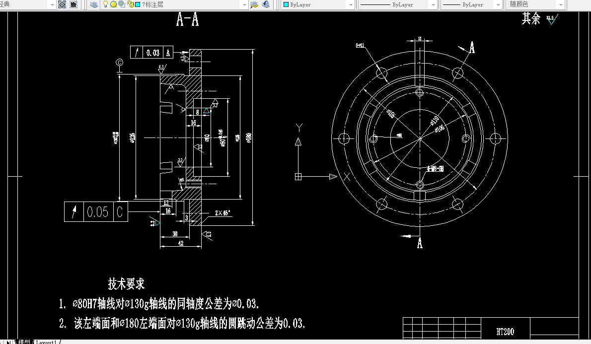 KS427-端盖加工工艺及铣6个等分槽夹具设计