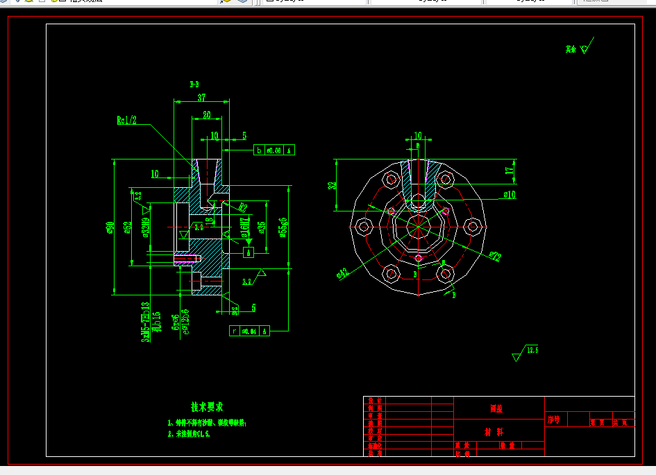 KS433-端盖加工工艺及钻3-M5螺纹孔夹具设计