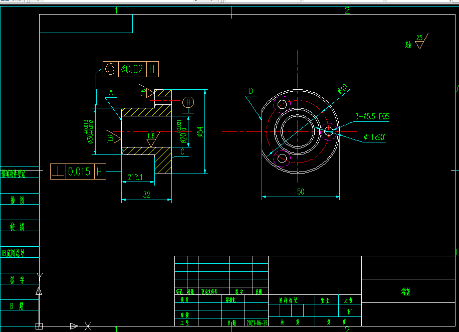 K441-端盖加工工艺及铣侧面夹具设计