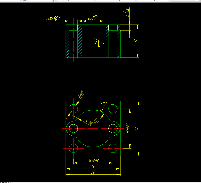 KS573-带螺纹法兰零件的工艺规程及钻2-M8螺纹孔夹具设计