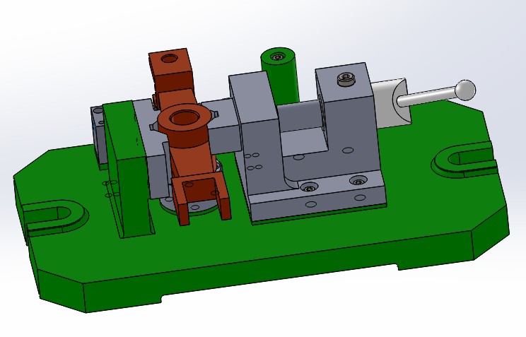 KS606E-杠杆一加工工艺及铣40外圆上表面（铣宽44mm的端面）夹具设计【含SW三维图】