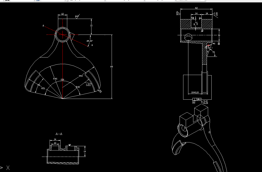 KS611A-换挡叉的加工工艺及铣叉脚2面距离8mm夹具设计