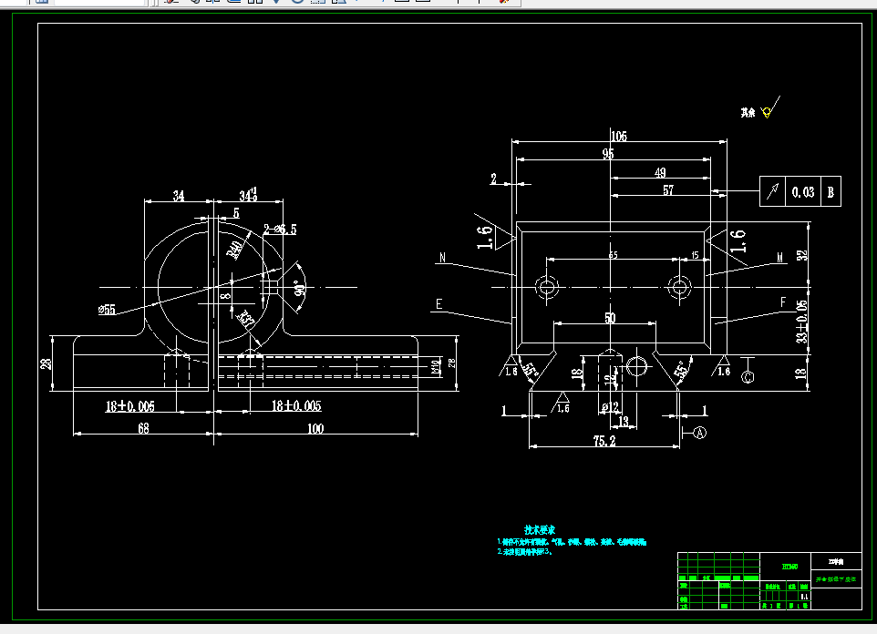 KS622E-开合螺母下座体工艺及钻2-Ф6.5孔夹具设计
