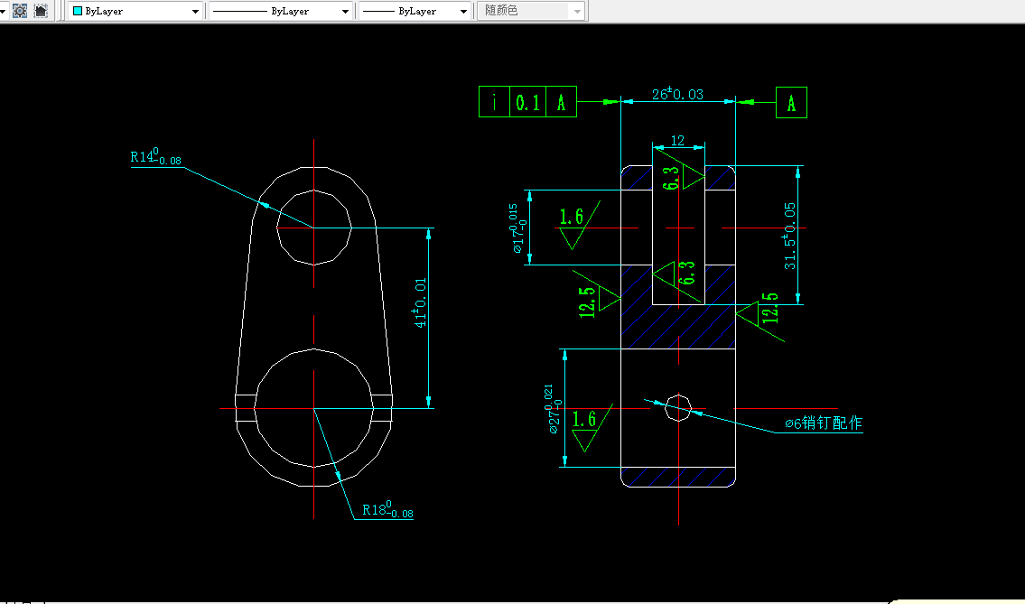 KS648B-传力杆工工艺及钻φ6销孔夹具设计-孔距41