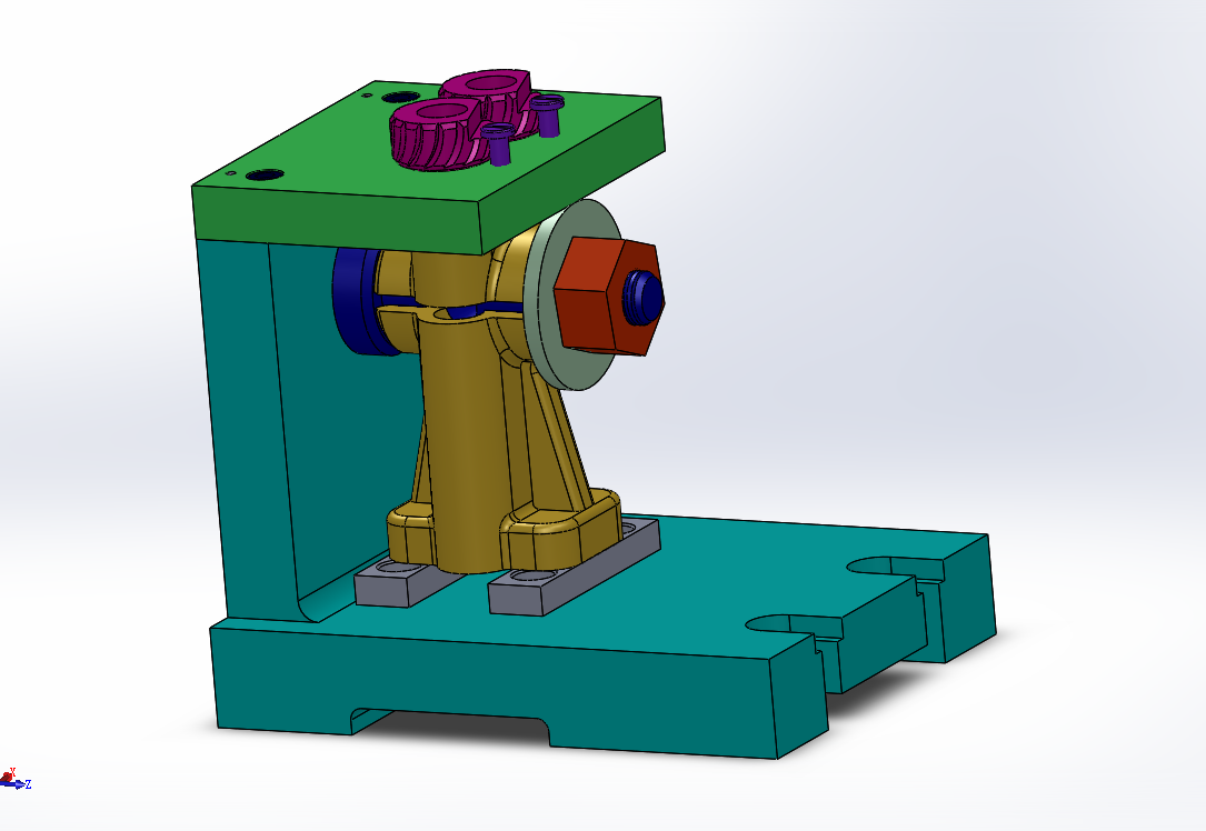 X035B-气门摇杆轴支座加工工艺及钻2×φ13通孔夹具设计[含SW三维图]