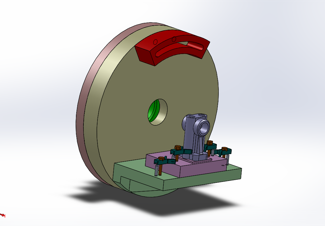 X034B-气门摇杆轴支座加工工艺及车Φ32两端面的夹具设计[含SW三维图]