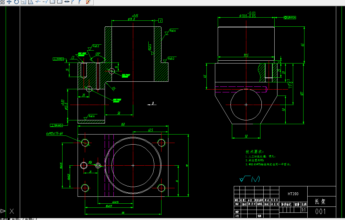 KS676D-托架零件加工工艺及镗55孔夹具设计