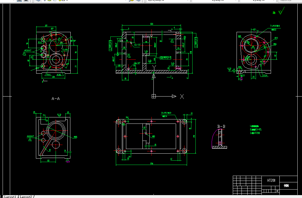 W436B-变速箱体加工工艺及钻2-φ22H7孔夹具设计