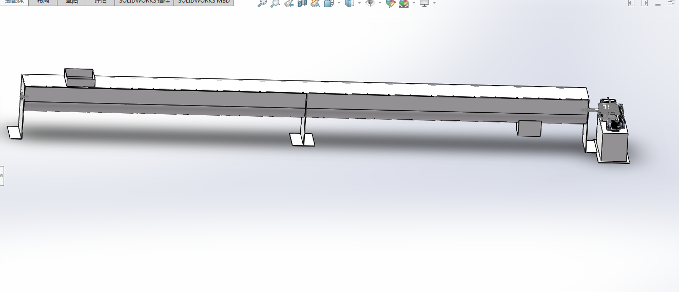F763-8米粉料螺旋输送机研发与设计-水平[含SW三维图]