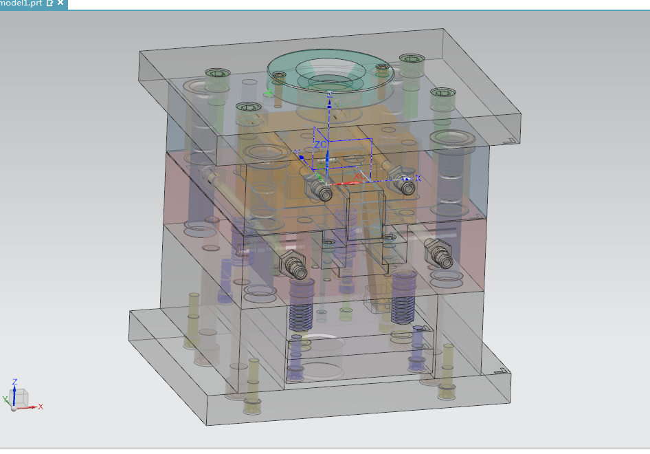 F835-天城塑料盒注塑模具设计80X50X20中间带孔[含UG三维图]