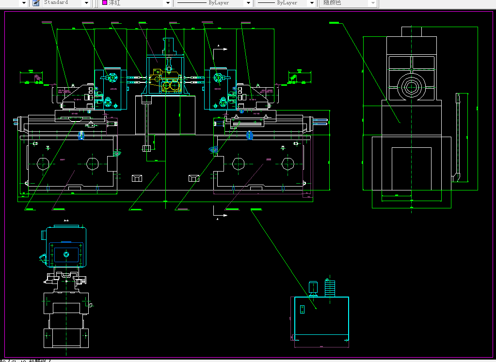 G005-梳棉机箱体结合件组合机床总体设计