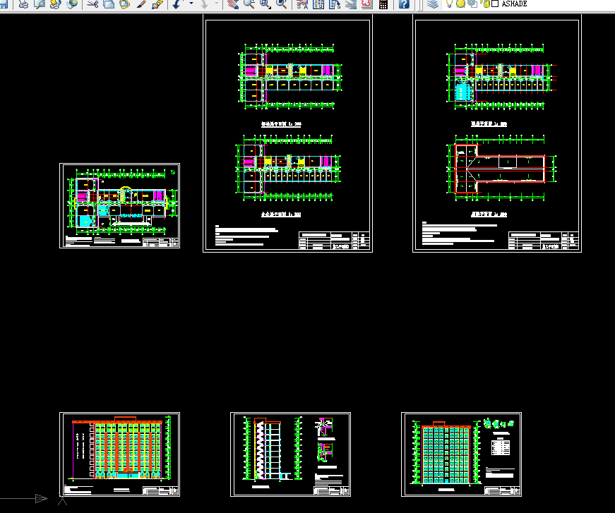 G460-耒阳师范学院综合教学楼设计-带施工10层框剪1.3万平米
