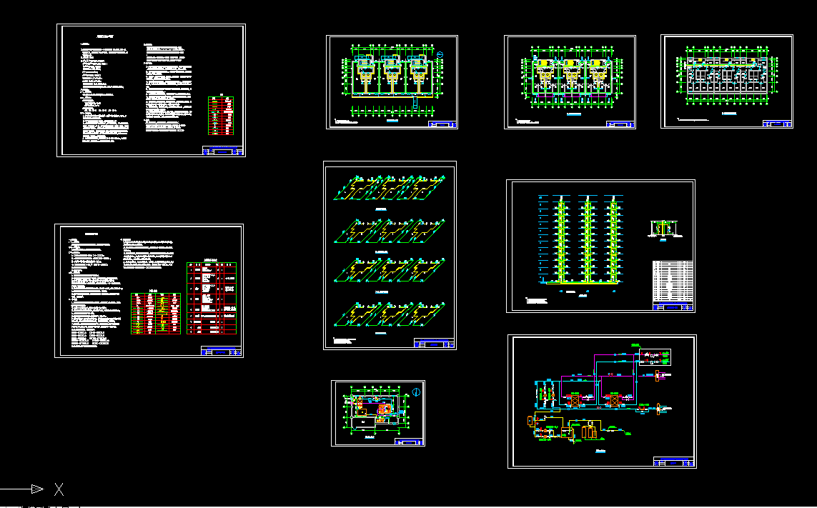 G594-西安锦城小区小高层住宅楼供暖及换热站设计