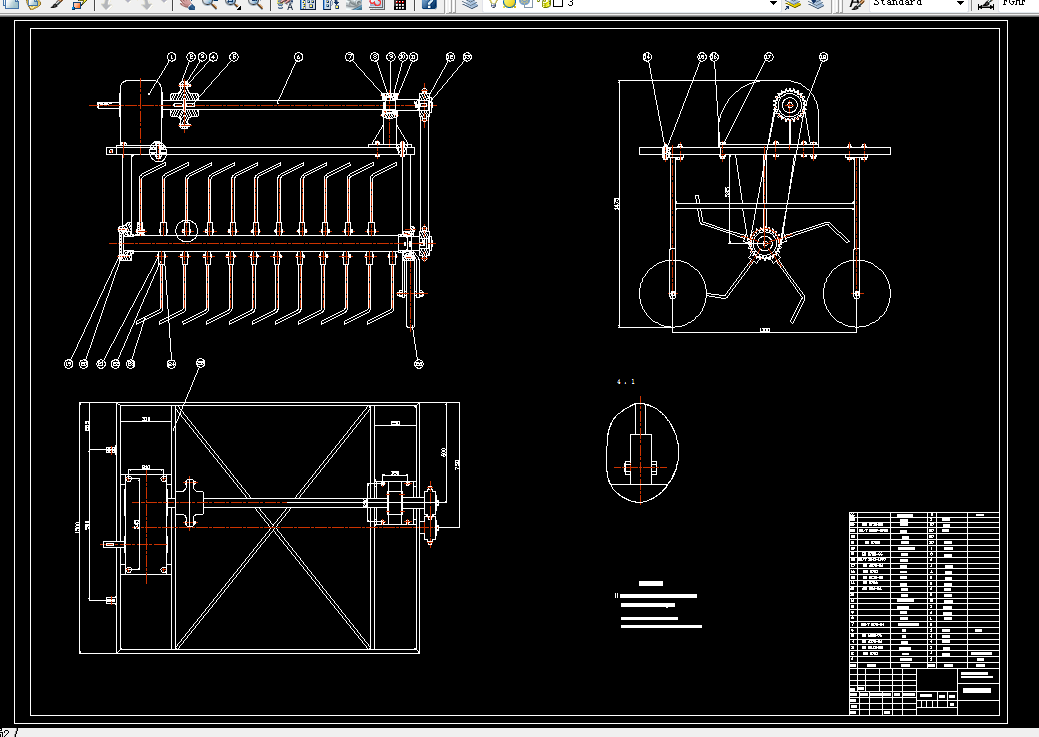 G598-城市生活垃圾处理系统翻堆机设计