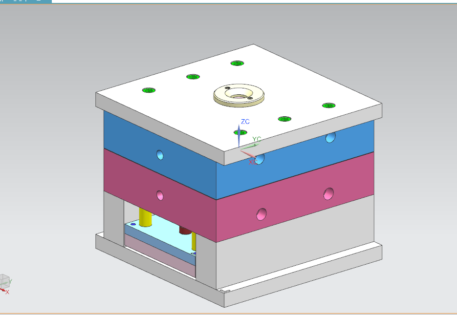 G725-长虹彩电CHD34166外包装把手注射模设计[含UG三维图]