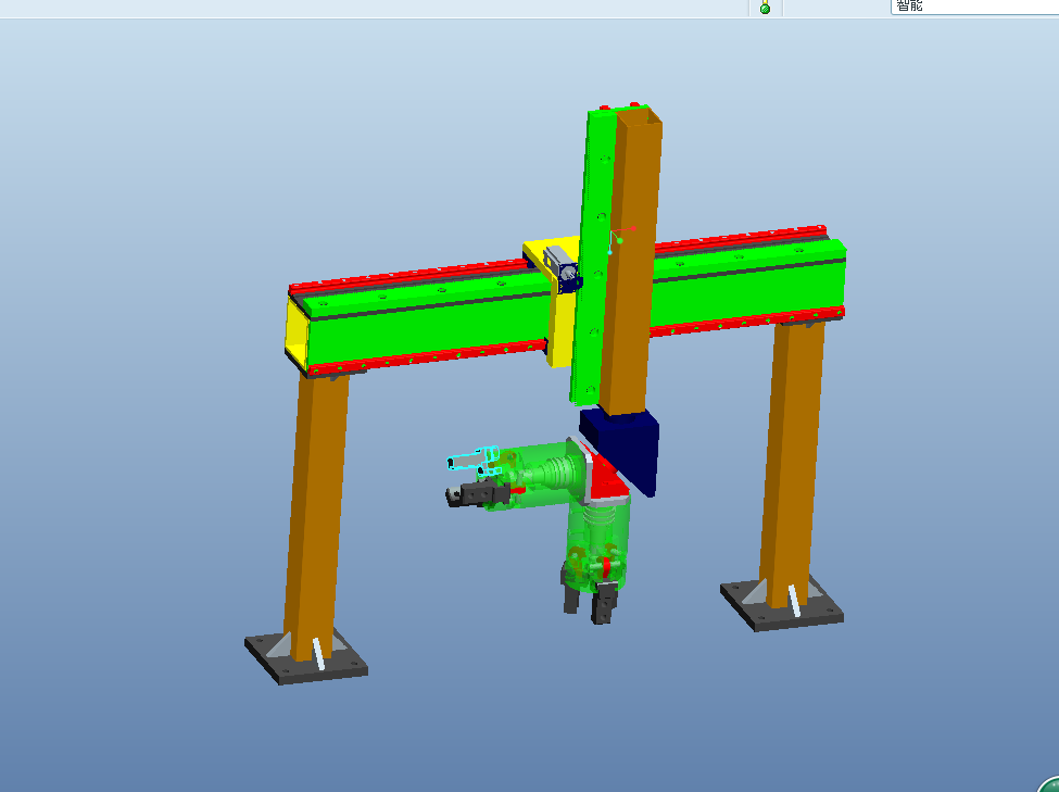G971-五自由度桁架机器人与PROE仿真[含Proe三维图]