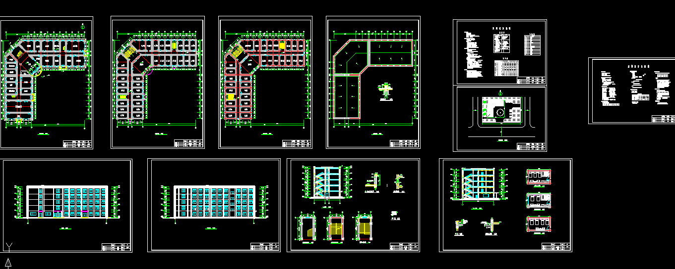 H092-某五层钢筋框架结构旅馆设计6500平米