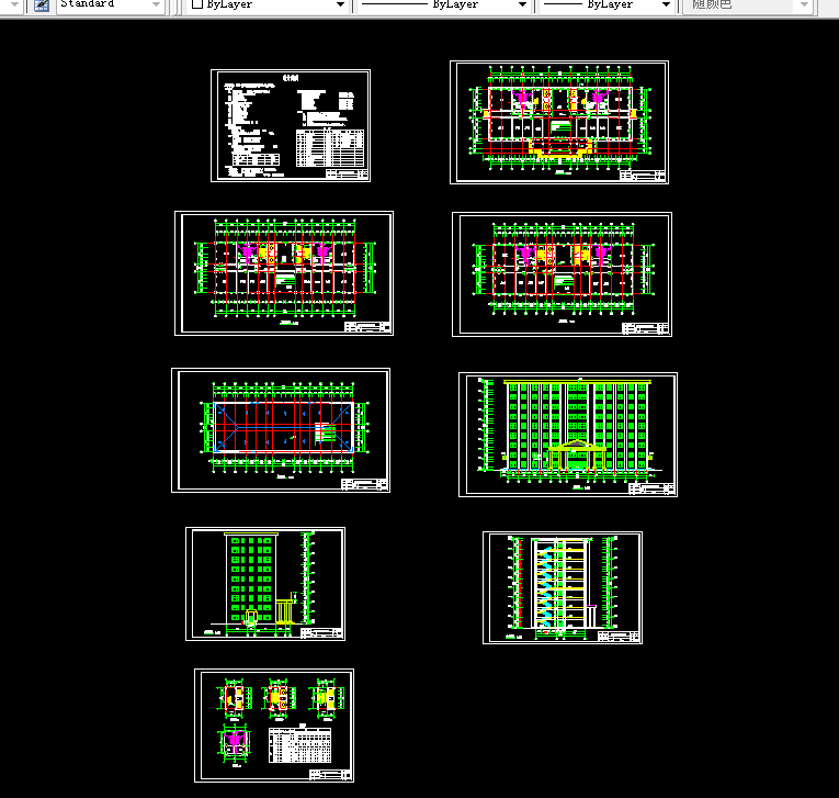 H096行政办公楼-9层钢筋混凝土框架结构设计8800平米