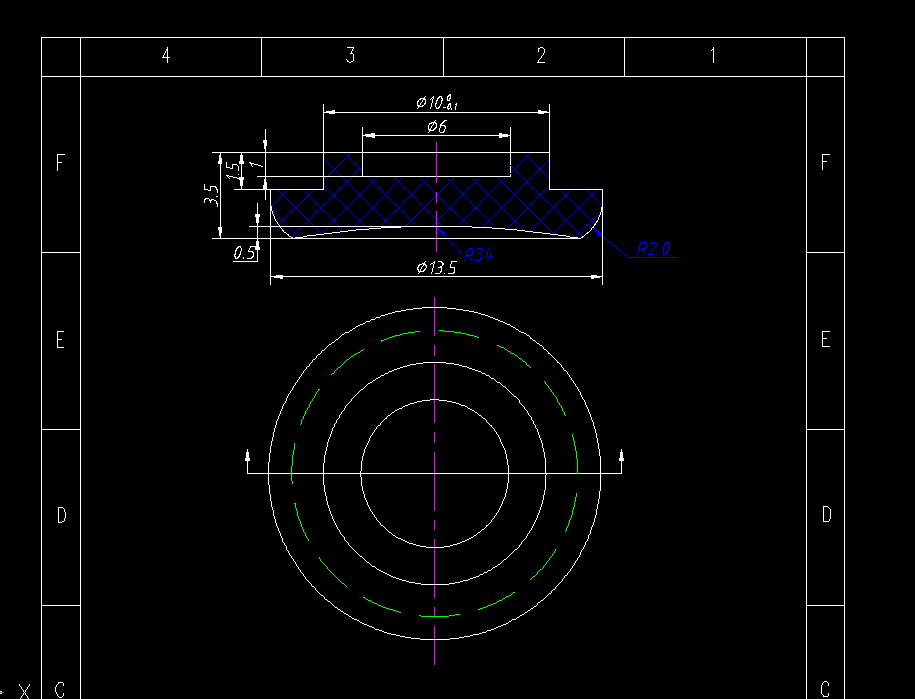 H133-冰箱调温按钮塑模设计