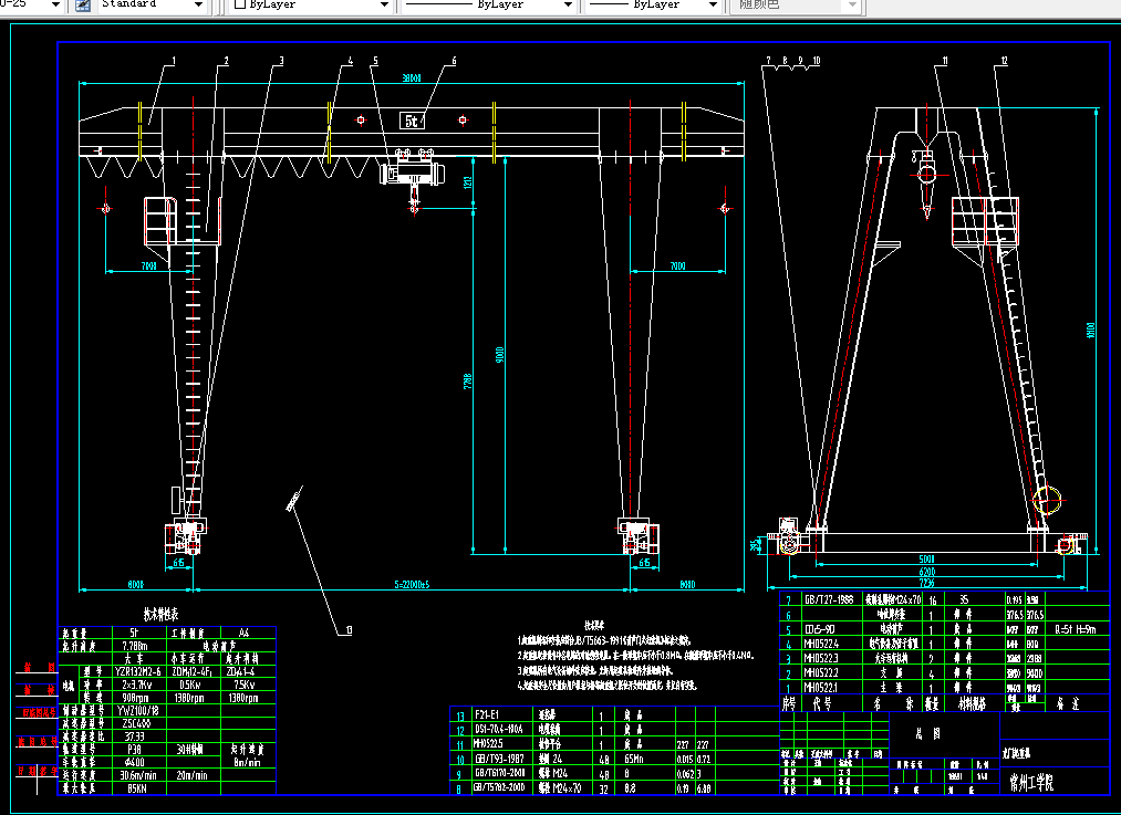 H137-龙门起重机设计