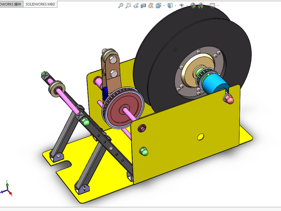 H225-水下物证打捞机器人自动收线器的设计及实现[含SW三维图]