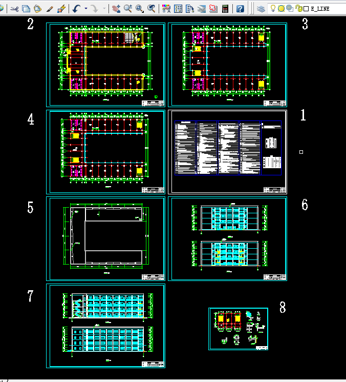 H288-洛阳市第三中学教学楼建筑与结构设计-4层4800平米