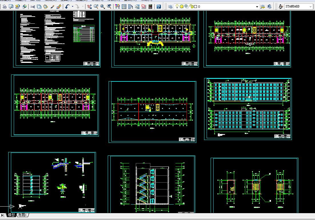 H304-伊川县某公司办公楼建筑与结构设计-5层5300平米