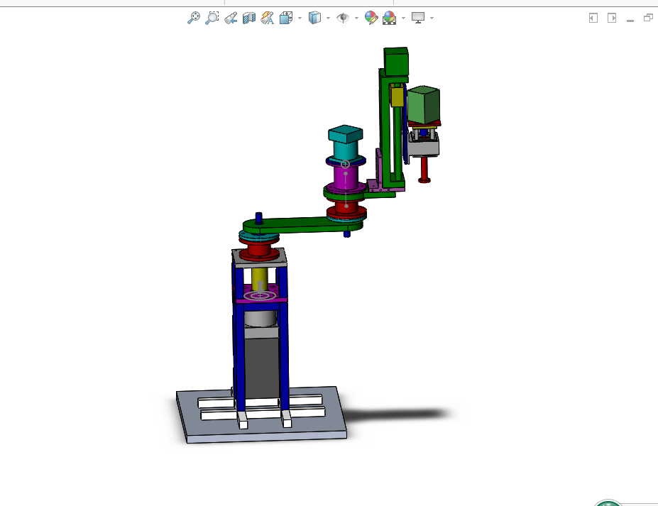 H311-一款简易SCARA机械手设计研究[含SW三维图]