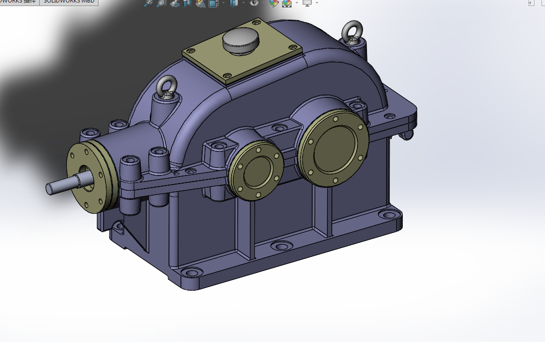 H408-二级圆锥圆柱齿轮减速器设计【含SW三维图】F=1704N,D=260,V=1.48ms