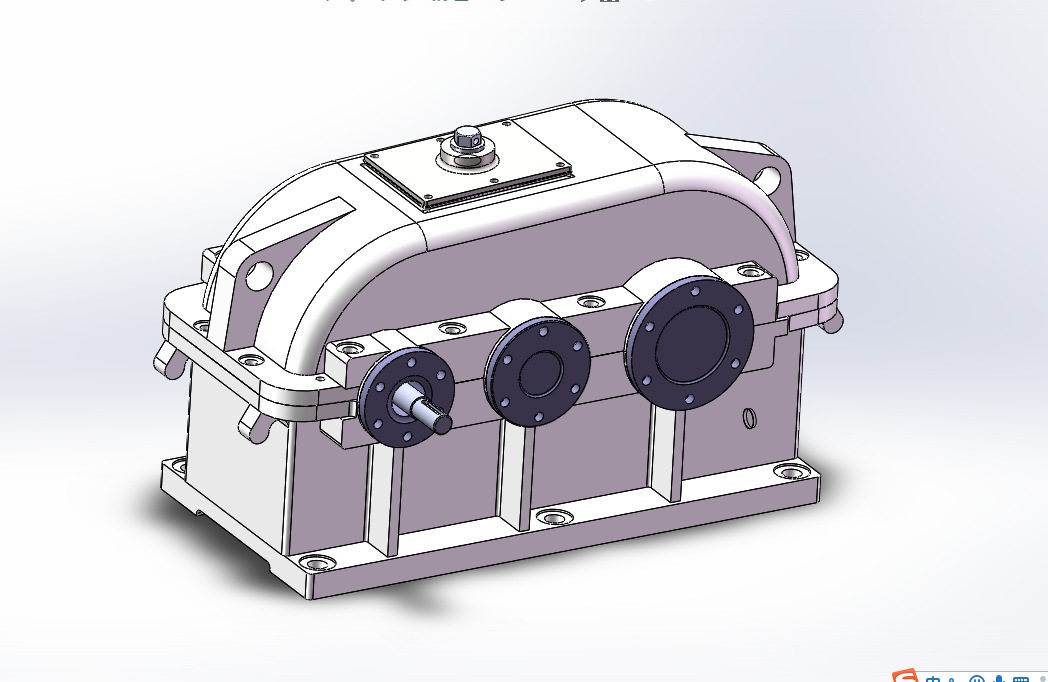 H410-两级展开式圆柱齿轮减速器【含SW三维动画】F=1253，D=280，V=0.78ms